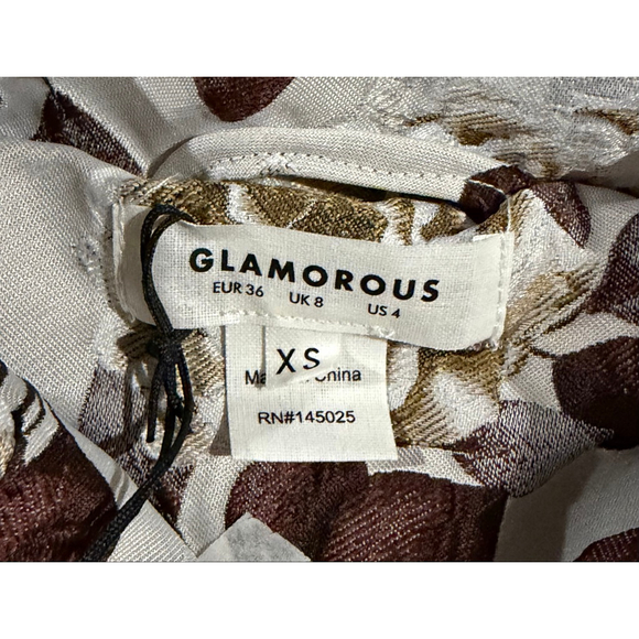 NWT Glamorous LuLus Seriously Comfy Light Grey Floral Jacquard Quilted Puffer XS - Picture 4 of 9